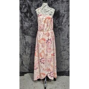 Lovers + Friends Valentina Maxi Dress Sz‎ S Paisley Abstract Artsy Romantic Boho